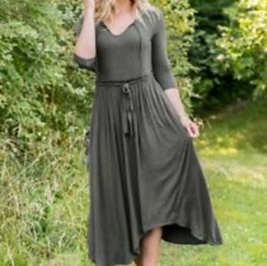 Matilda Jane Gray Go-West tie waist dress